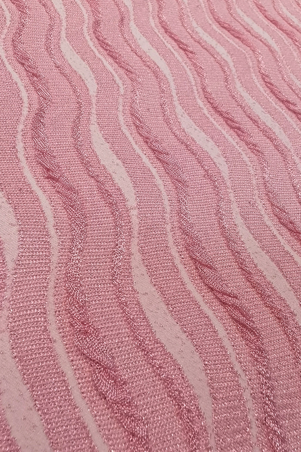 Elegant Jacquard Shimmer Fabric - Polyester Spandex Blend for Swimwear & Fashion - Unique Matte & Glossy Yarn Weave