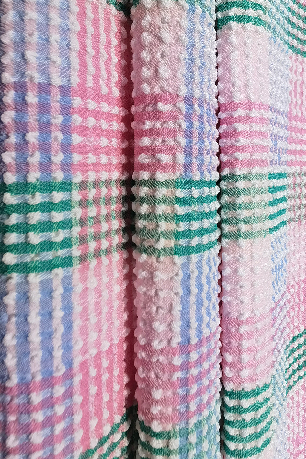 Polyester Yarn-Dyed Woven Jacquard Fabric - Pastel Plaid Design