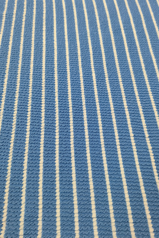 Wrinkled Jacquard Nylon-Polyester Fabric with Striped Design