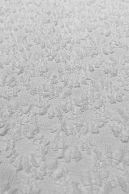 Premium Polyester Jacquard Fabric - Elegant Floral Embossed Design