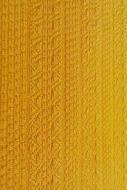 Premium Polyester Jacquard Fabric – Intricate Textures in Vibrant Yellow