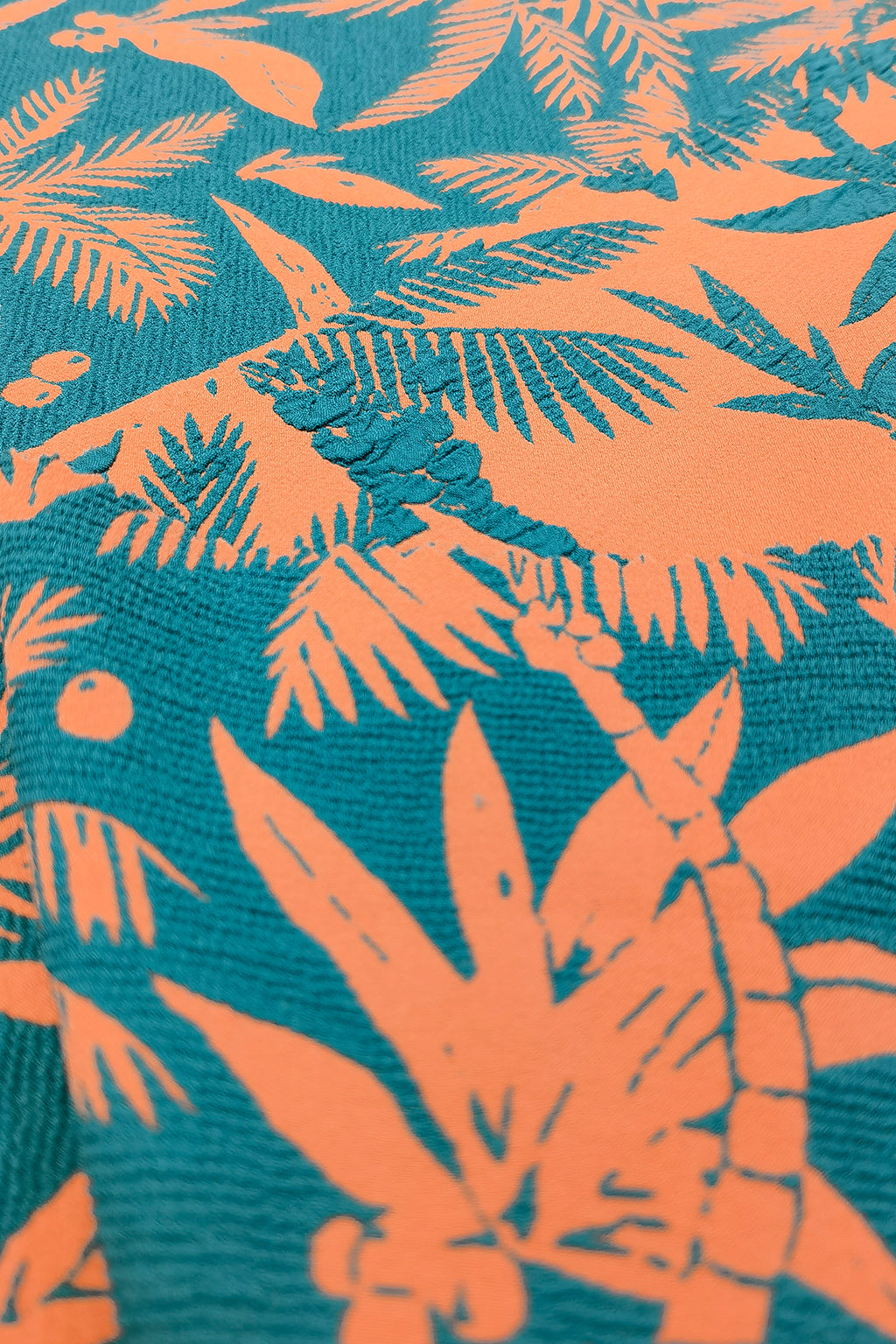 Woven Palm Tree Jacquard Nylon-Polyester Fabric