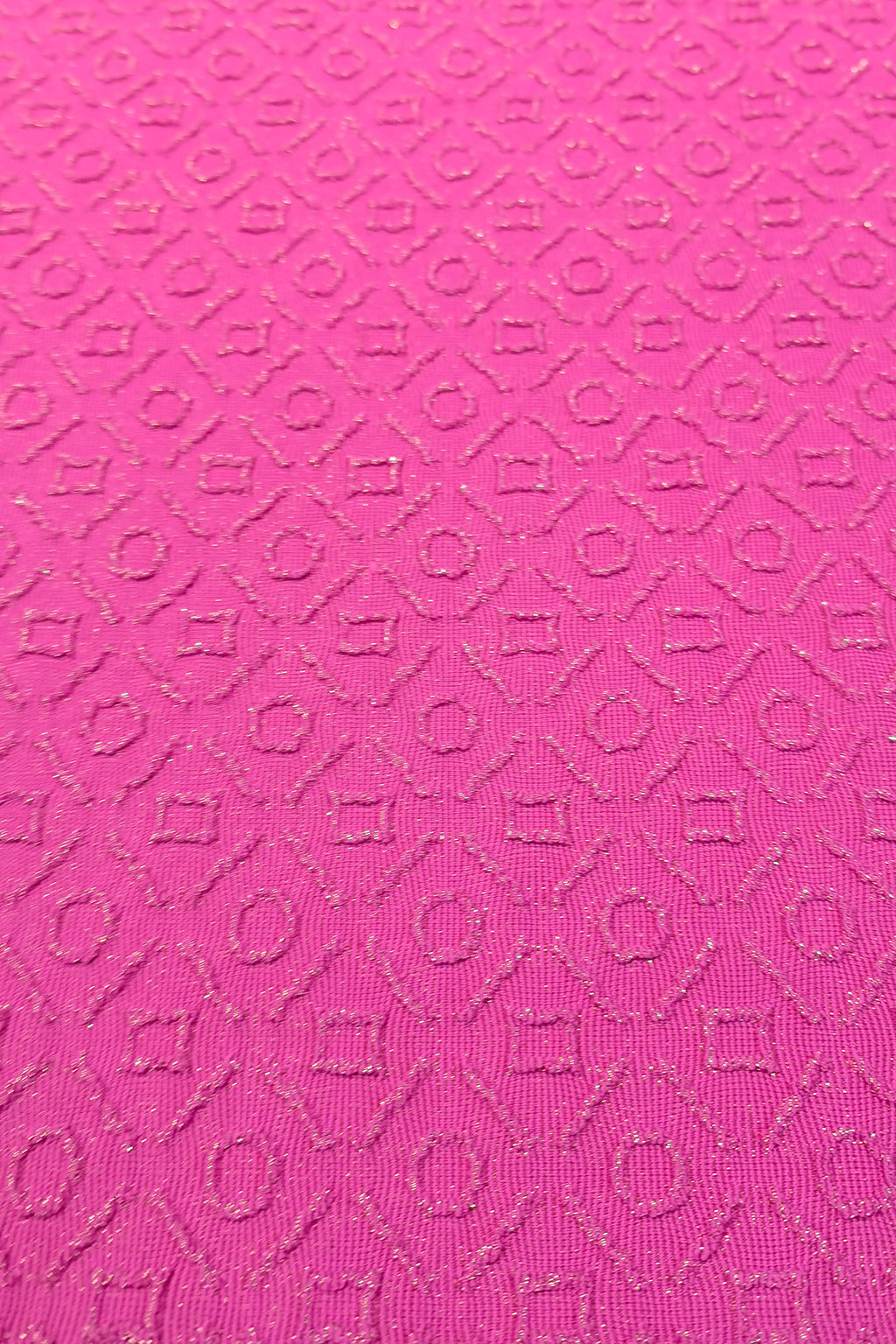 Metallic Jacquard Nylon-Spandex Fabric – Lustrous Pink Design