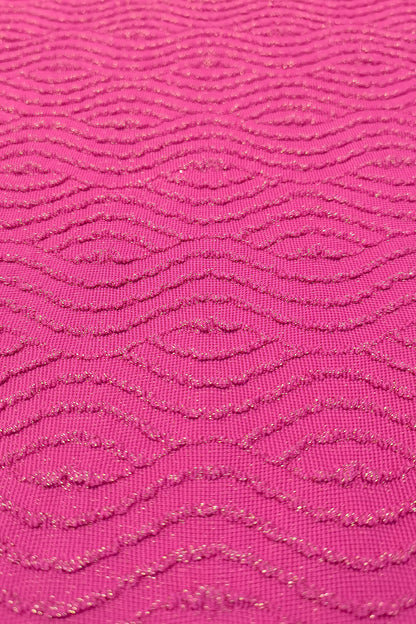 Nylon Metallic Jacquard Fabric with Wave Pattern