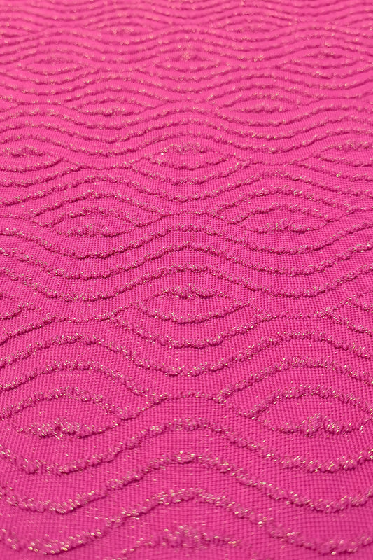 Nylon Metallic Jacquard Fabric with Wave Pattern