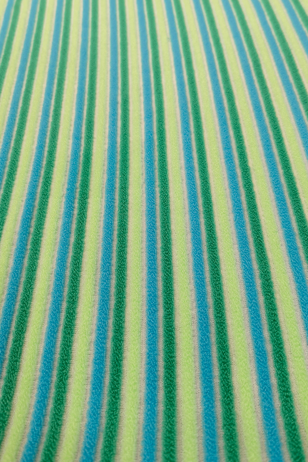 Striped Jacquard Towel Fabric with Polyester Blend