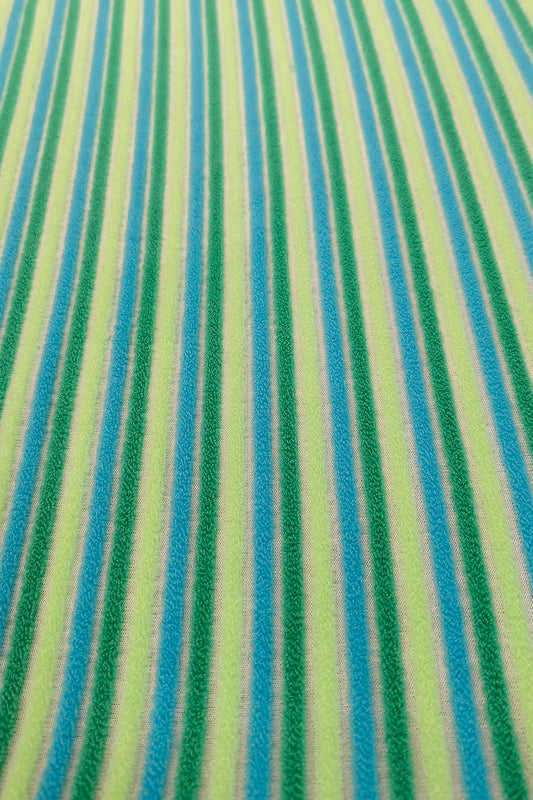 Striped Jacquard Towel Fabric with Polyester Blend