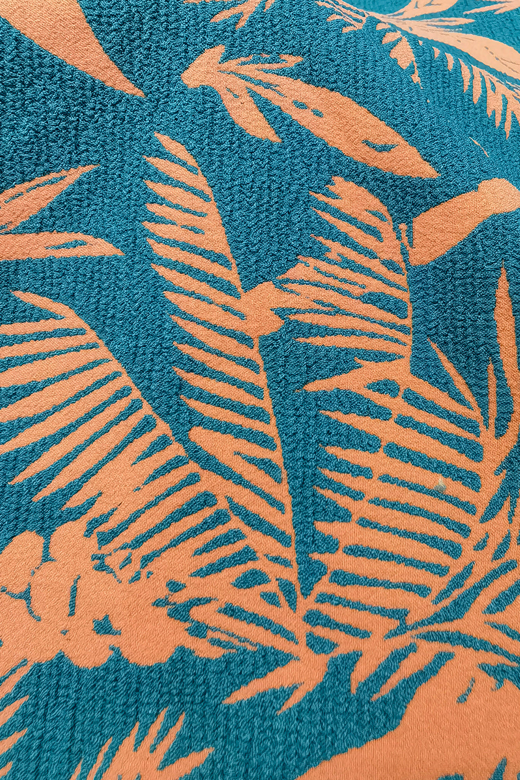 Woven Palm Tree Jacquard Nylon-Polyester Fabric