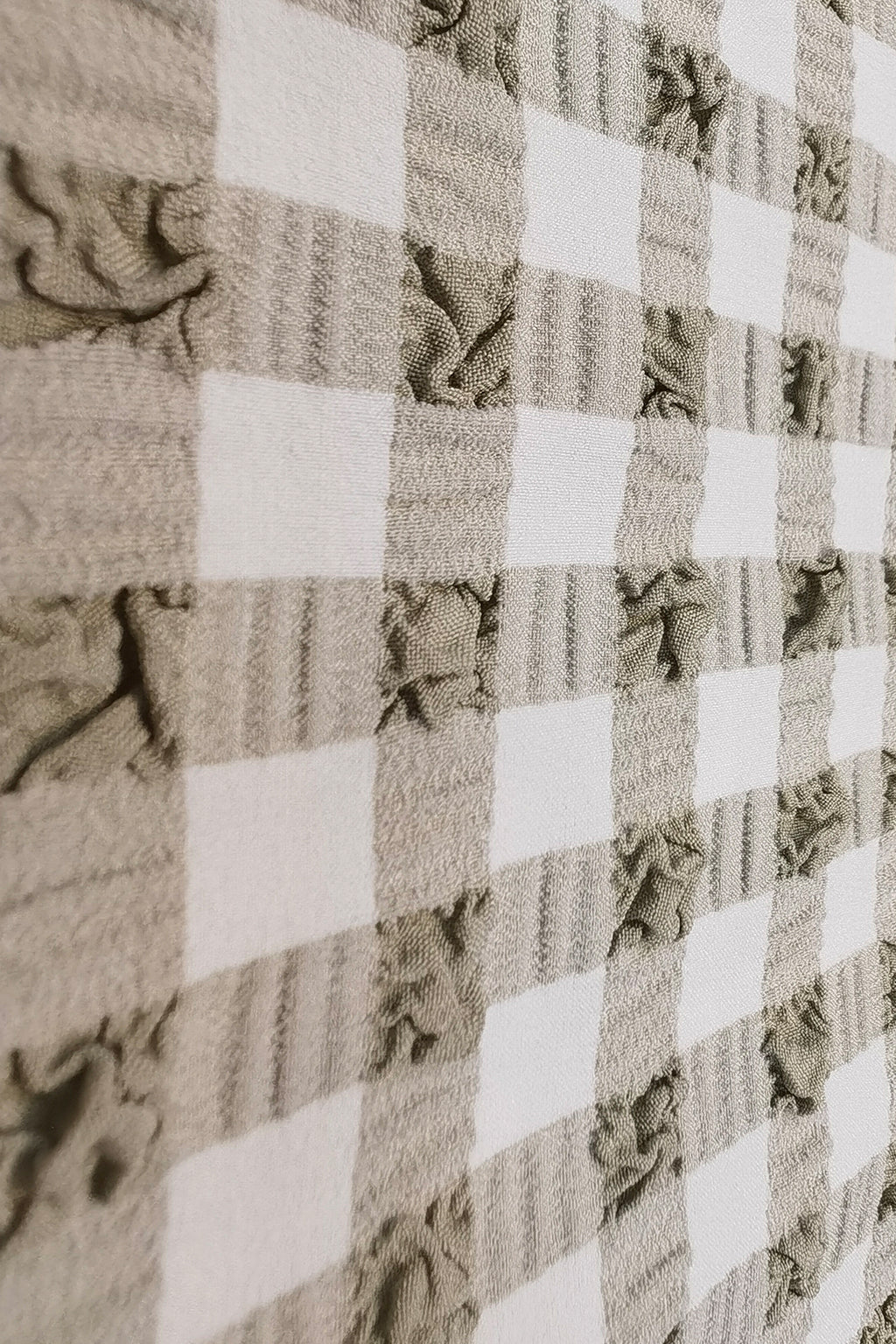 Woven Jacquard Checkered Fabric - Nylon and Polyester Blend