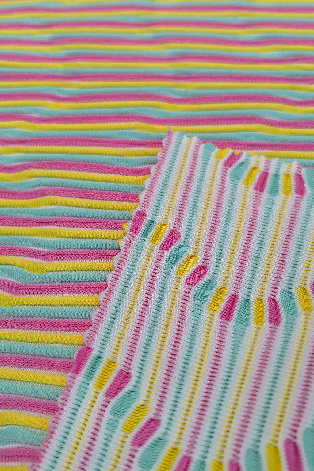 Polyester Jacquard Stripes with Spandex for Swimwear & Fashion