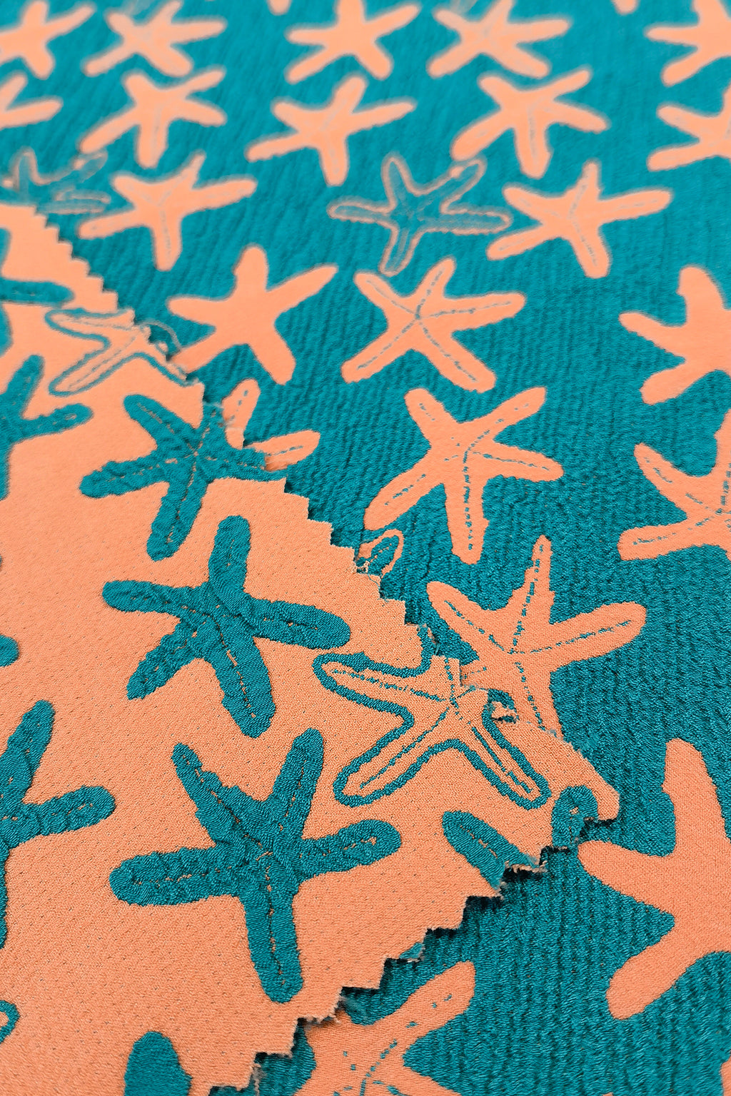 Jacquard Woven Starfish Nylon-Polyester Blend with Spandex