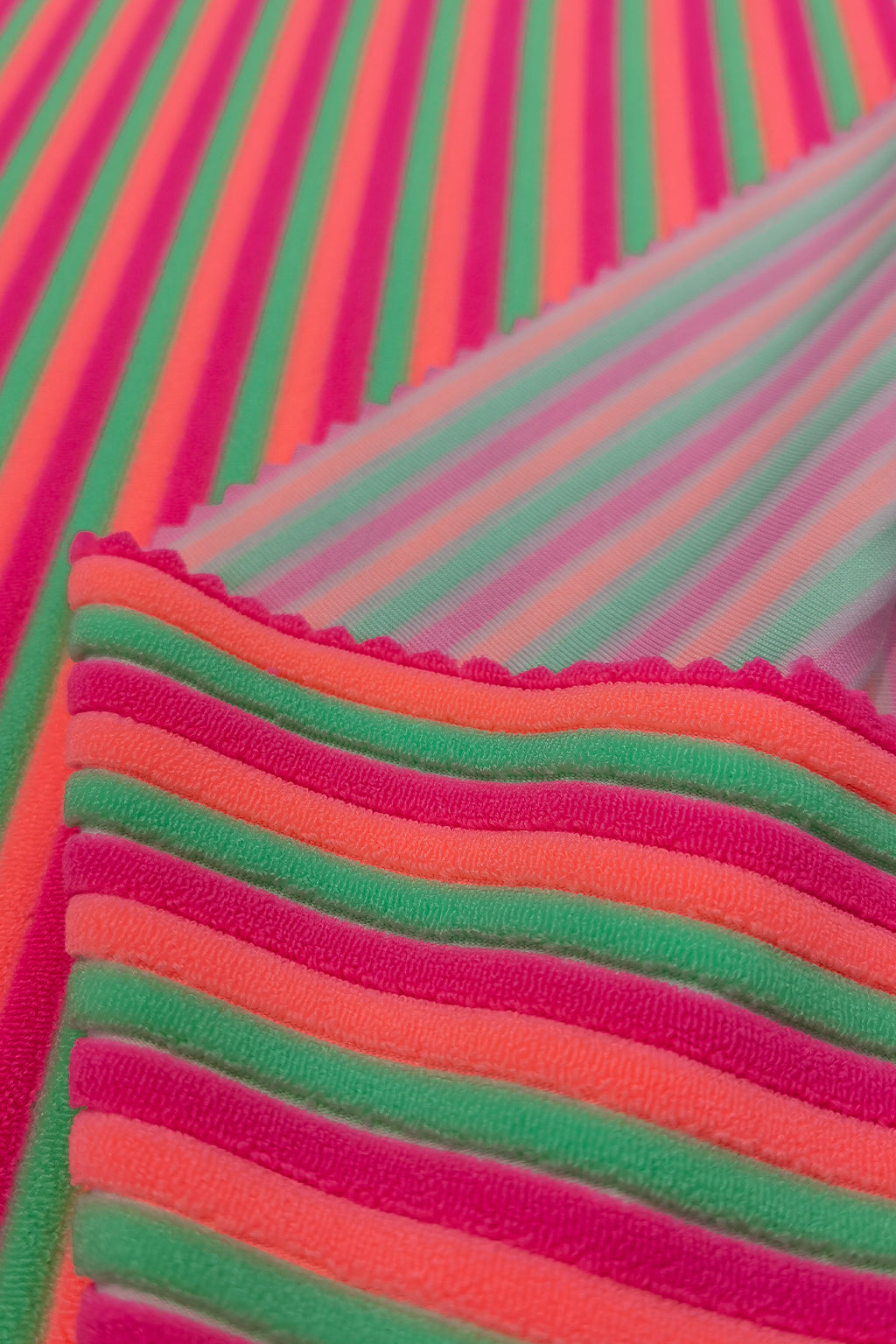 Polyester Jacquard Terry Striped Fabric – Vibrant Textures for Swimwear and Fashion