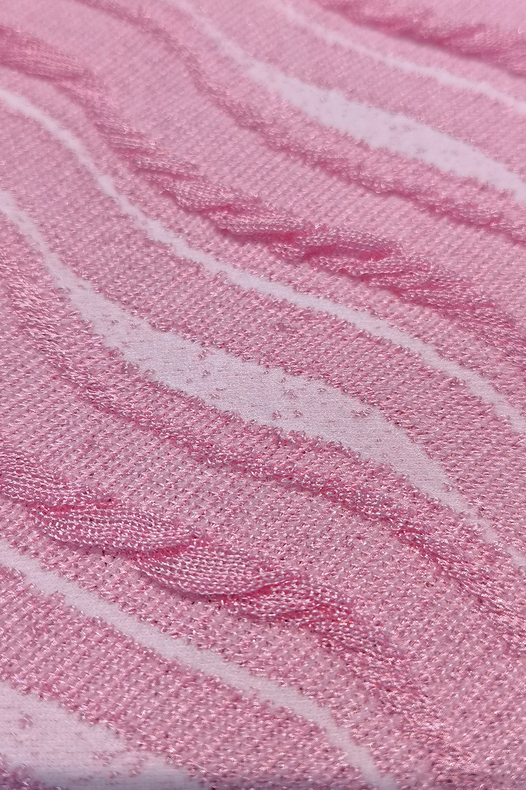 Elegant Jacquard Shimmer Fabric - Polyester Spandex Blend for Swimwear & Fashion - Unique Matte & Glossy Yarn Weave