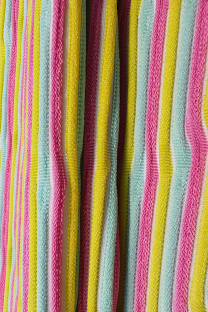 Polyester Jacquard Stripes with Spandex for Swimwear & Fashion