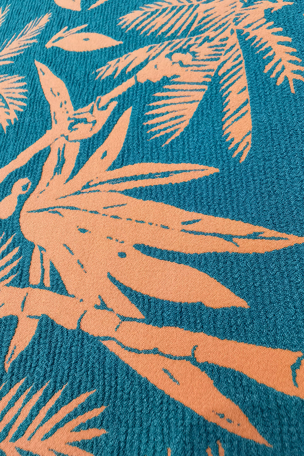 Woven Palm Tree Jacquard Nylon-Polyester Fabric