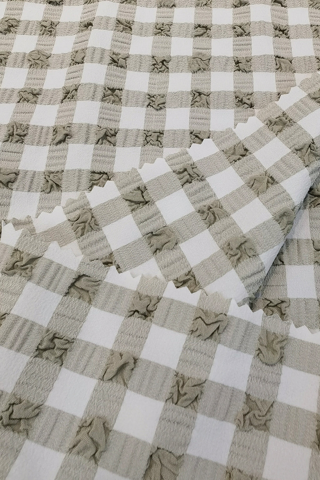 Woven Jacquard Checkered Fabric - Nylon and Polyester Blend