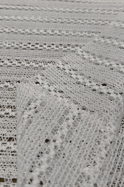 Delicate Hollow Jacquard Mesh Fabric for Swimwear, Lingerie, and Fashion Design