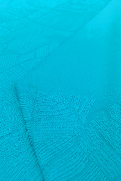 Premium Polyester Jacquard Fabric with Layered Detail – Ideal for Swimwear and Fashion Apparel