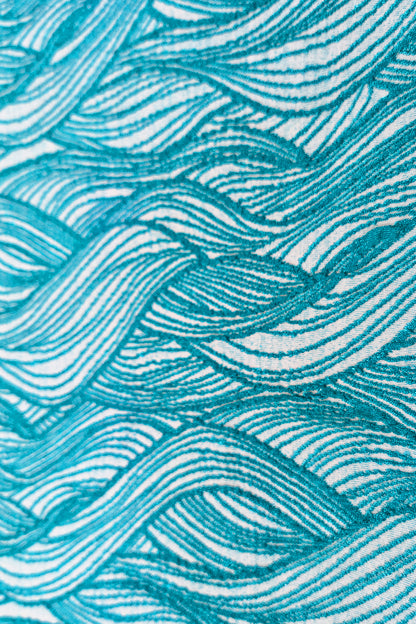 Wave Pattern Jacquard Fabric - Premium Nylon-Polyester Blend