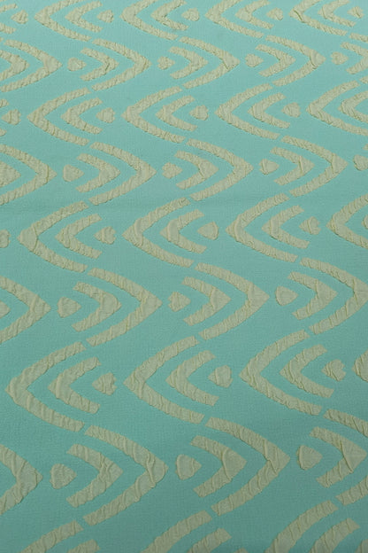 Woven Nylon-Polyester Jacquard Fabric with Geometric Patterns