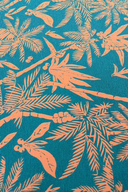 Woven Palm Tree Jacquard Nylon-Polyester Fabric