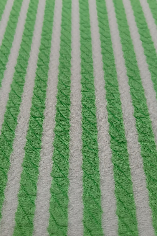 Polyester-Spandex Striped Jacquard Fabric - Vibrant and Versatile for Swimwear and Fashion