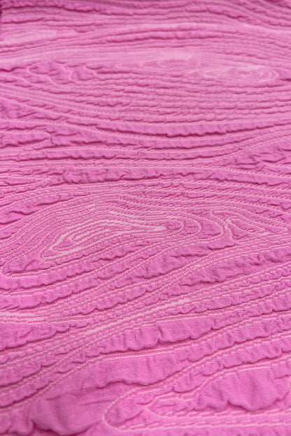 Elegant Wave Jacquard Nylon-Polyester Fabric – Textured and Vibrant for Swimwear & Fashion