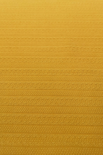 Premium Polyester Jacquard Fabric – Intricate Textures in Vibrant Yellow